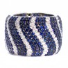 ANEL COM DIAMANTES E SAFIRAS