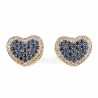 BRINCO CORAÇÃO DE SAFIRAS E DIAMANTES