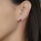 EAR CUFF DE RUBELITAS E DIAMANTES