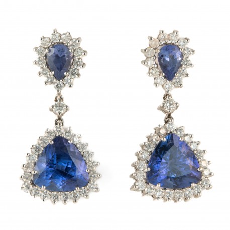 BRINCO DE TANZANITAS E DIAMANTES