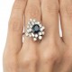 ANEL DE SAFIRA E DIAMANTES