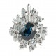 ANEL DE SAFIRA E DIAMANTES