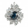 ANEL DE SAFIRA E DIAMANTES