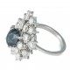 ANEL DE SAFIRA E DIAMANTES