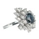ANEL DE SAFIRA E DIAMANTES