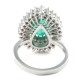 ANEL GOTA DE ESMERALDA E DIAMANTES