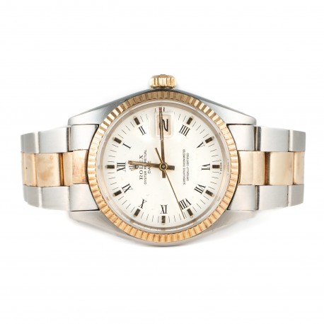 ROLEX OYSTER PERPETUAL DATE OURO E AÇO 34MM 1968