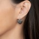 BRINCO CORAÇÃO DE DIAMANTES NEGROS