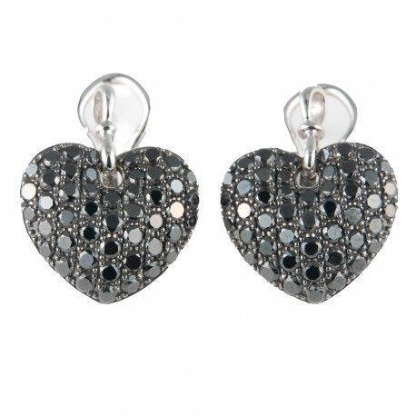 BRINCO CORAÇÃO DE DIAMANTES NEGROS