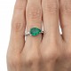 ANEL DE ESMERALDA E DIAMANTES