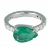 ANEL DE ESMERALDA E DIAMANTES