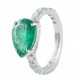 ANEL DE ESMERALDA E DIAMANTES