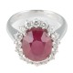 ANEL DE RUBI E DIAMANTES