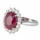 ANEL DE RUBI E DIAMANTES