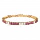 PULSEIRA RIVIERA COM RUBIS E DIAMANTES