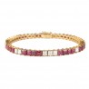PULSEIRA RIVIERA COM RUBIS E DIAMANTES