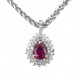 COLAR GOTA DE RUBI E DIAMANTES