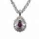 COLAR GOTA DE RUBI E DIAMANTES