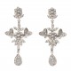 BRINCO FLORAL COM DIAMANTES