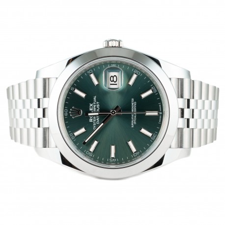 ROLEX DATEJUST 41MM MINT GREEN JUBILEE 2025