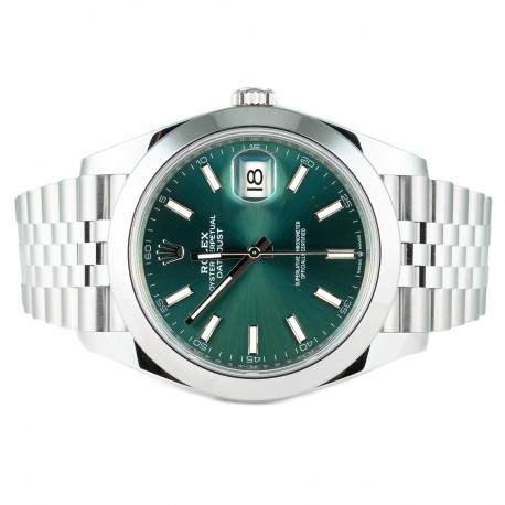 ROLEX DATEJUST 41MM MINT GREEN JUBILEE 2025