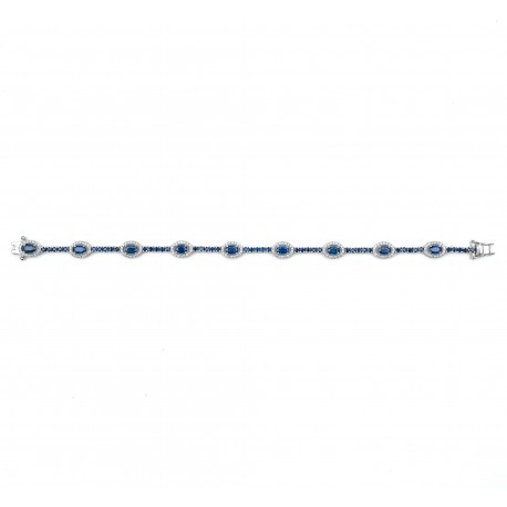 PULSEIRA RIVIERA COM SAFIRAS E DIAMANTES