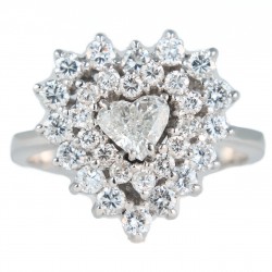 ANEL CORAÇÃO DE DIAMANTES