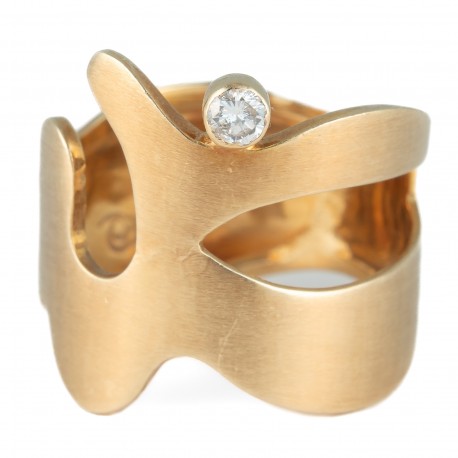 ANEL ASSIMÉTRICO COM DIAMANTE