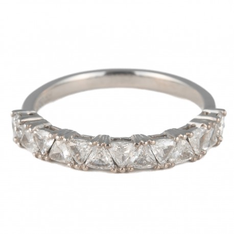 MEIA ALIANÇA DE DIAMANTES