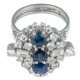 ANEL DE SAFIRAS E DIAMANTES