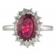 ANEL DE RUBELITA E DIAMANTES