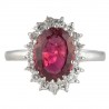 ANEL DE RUBELITA E DIAMANTES