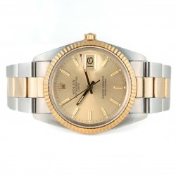 ROLEX OYSTER PERPETUAL DATE OURO E AÇO 34MM 1988