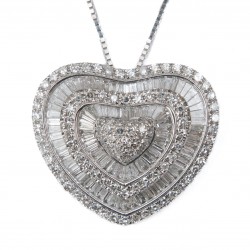 COLAR CORAÇÃO DE DIAMANTES
