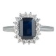 ANEL DE SAFIRA E DIAMANTES