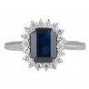 ANEL DE SAFIRA E DIAMANTES
