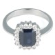 ANEL DE SAFIRA E DIAMANTES