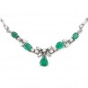 COLAR COM ESMERALDAS E DIAMANTES