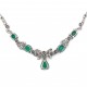 COLAR COM ESMERALDAS E DIAMANTES