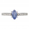 ANEL DE TANZANITA E DIAMANTES