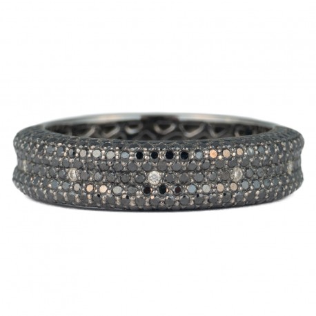 ANEL COM DIAMANTES NEGROS