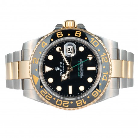 ROLEX GMT MASTER II OURO E AÇO CERAMIC 40MM 2009