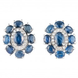 BRINCO DE SAFIRA E DIAMANTES