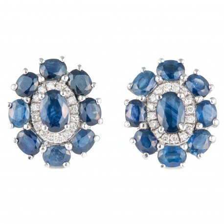 BRINCO DE SAFIRA E DIAMANTES