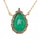COLAR GOTA DE ESMERALDA COM DIAMANTES