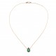 COLAR GOTA DE ESMERALDA COM DIAMANTES