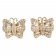 BRINCO BORBOLETA COM DIAMANTES