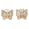 BRINCO BORBOLETA COM DIAMANTES