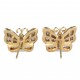 BRINCO BORBOLETA COM DIAMANTES