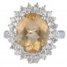 ANEL CITRINO COM DIAMANTES